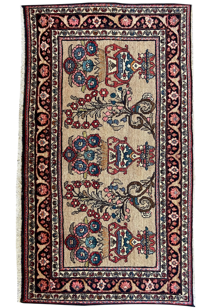 2'6"x4'6" Afshar Hand Knotted