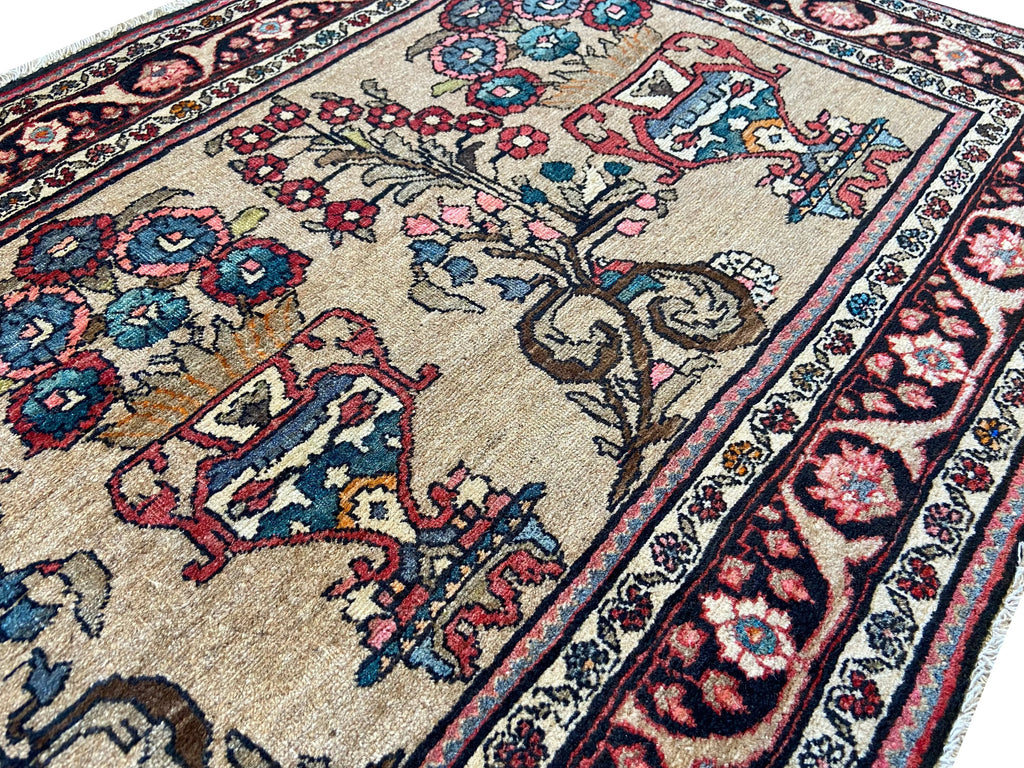 2'6"x4'6" Afshar Hand Knotted