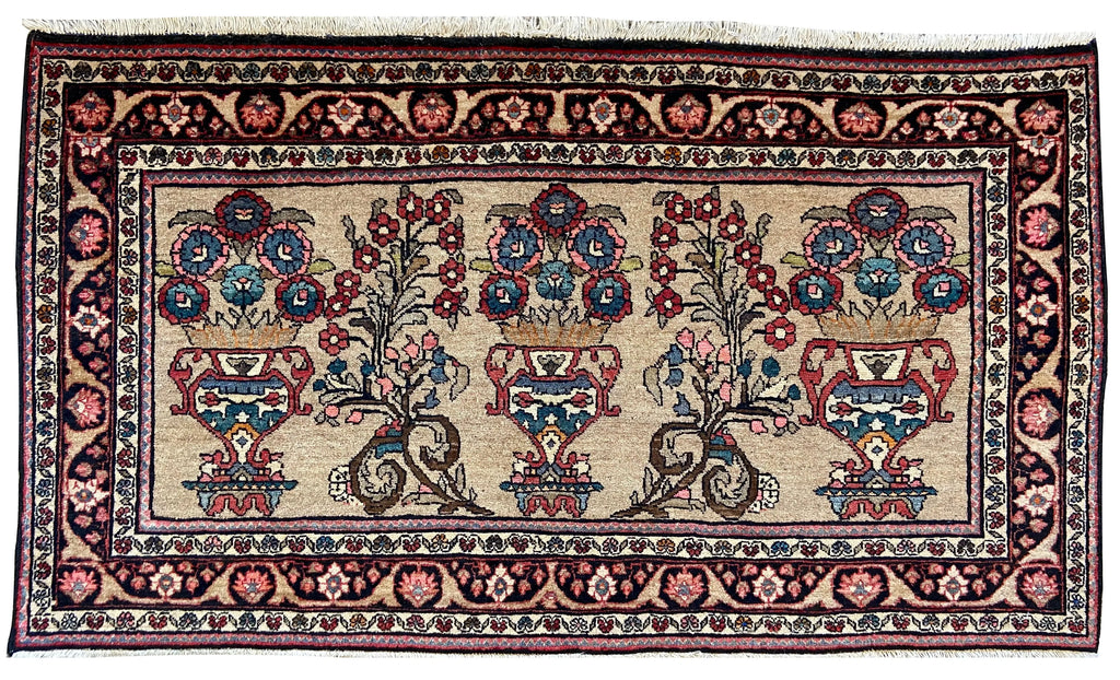 2'6"x4'6" Afshar Hand Knotted