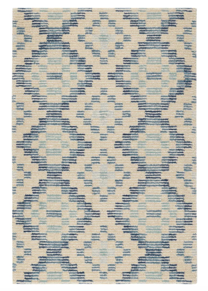 2'6"x8 Diamond Cover Blue (s) Hand Tufted