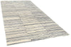 2'6"x8 Striae pewter blue (s) Hand Knotted