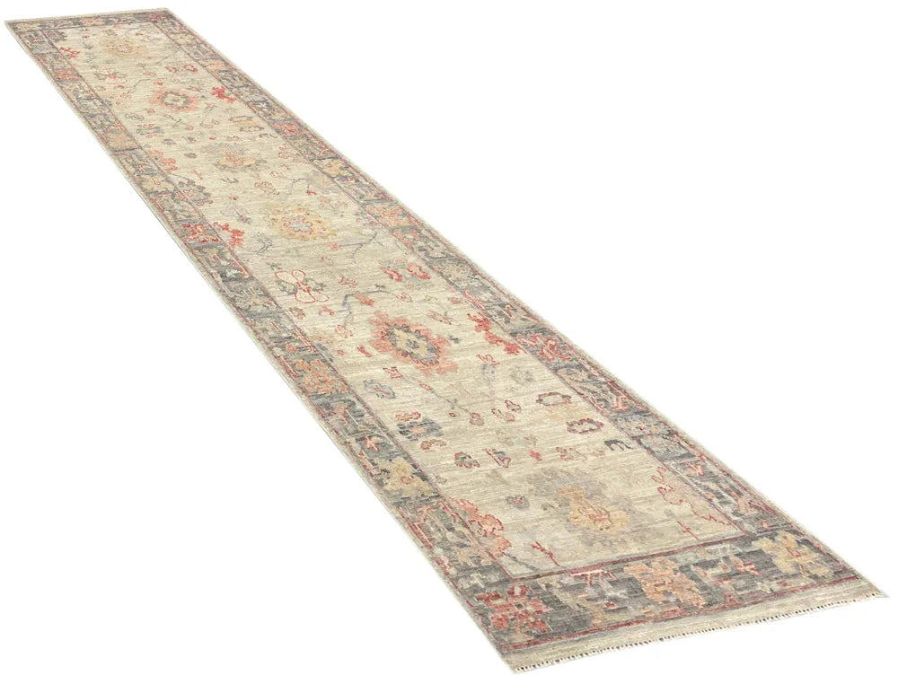 2'7"x10' Oushak Hand Knotted