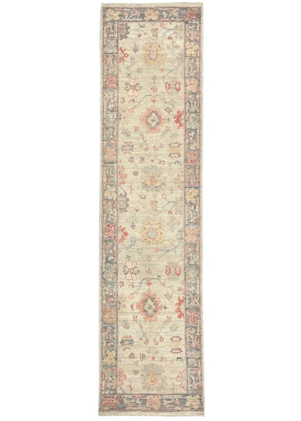 2'7"x10' Oushak Hand Knotted