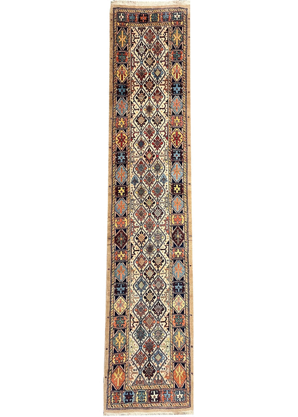 2'7"x12'1" Shah Saven Hand Knotted