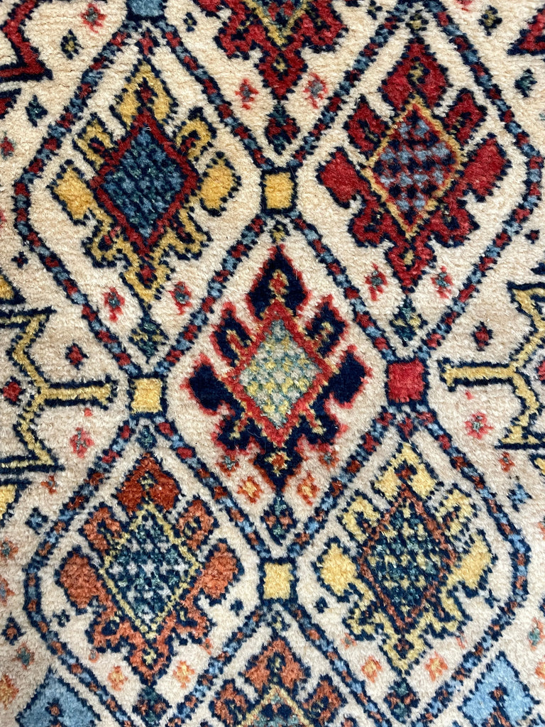 2'7"x12'1" Shah Saven Hand Knotted