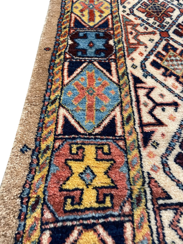 2'7"x12'1" Shah Saven (s) Hand Knotted