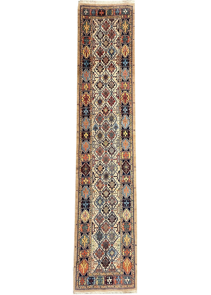 2'7"x12'1" Shah Saven (s) Hand Knotted