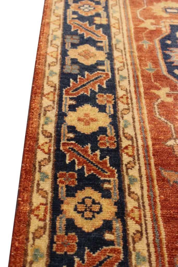 2'7"x14' Indo-Serapi Hand Knotted