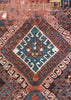 2'7"x3'2" Borchalou Kazak Fragment Hand Knotted