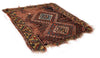 2'7"x3'2" Borchalou Kazak Fragment Hand Knotted