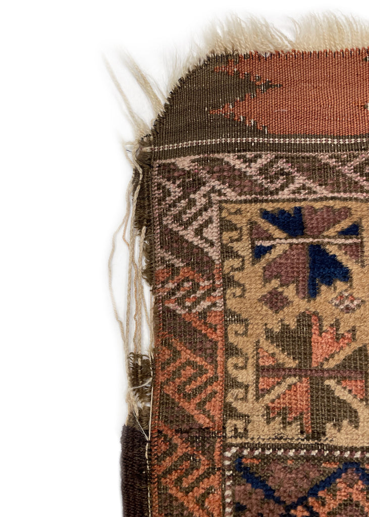 2'7"x4'10" Baluch Prayer Rug Hand Knotted