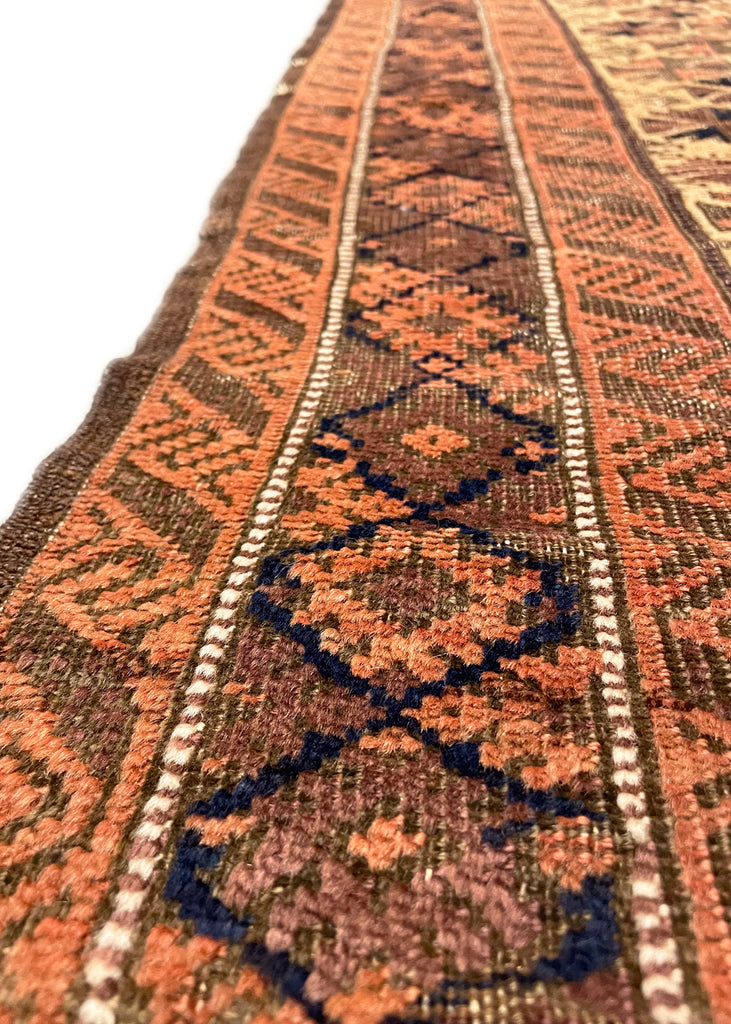 2'7"x4'10" Baluch Prayer Rug Hand Knotted