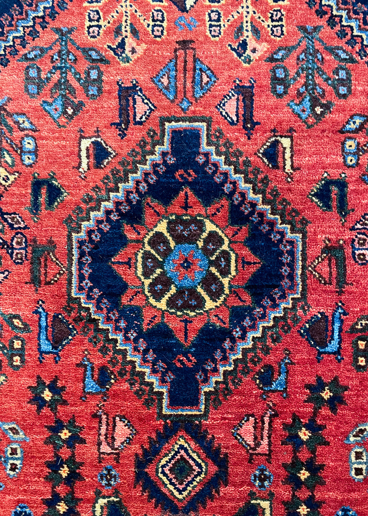 2'7"x6'7" Qashqai Hand Knotted