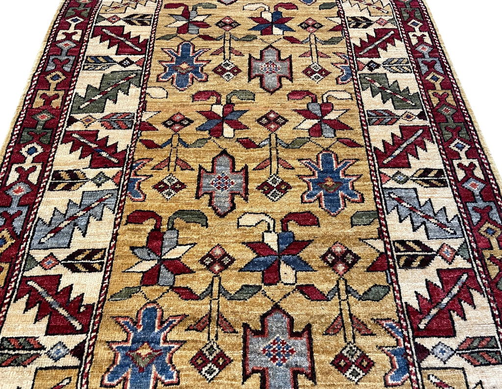 2'7"x7'11" Afghan-Kuba Hand Knotted
