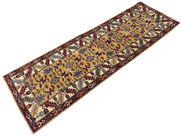 2'7"x7'11" Afghan-Kuba Hand Knotted