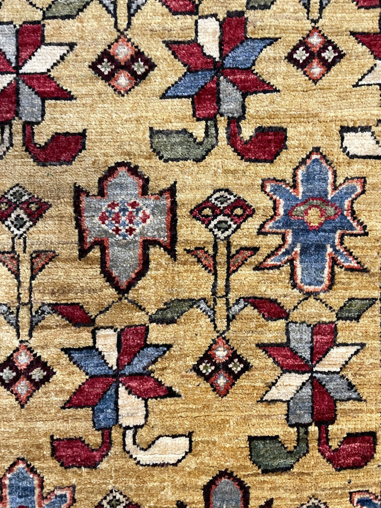 2'7"x7'11" Afghan-Kuba Hand Knotted