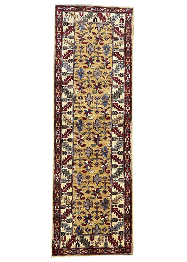 2'7"x7'11" Afghan-Kuba Hand Knotted
