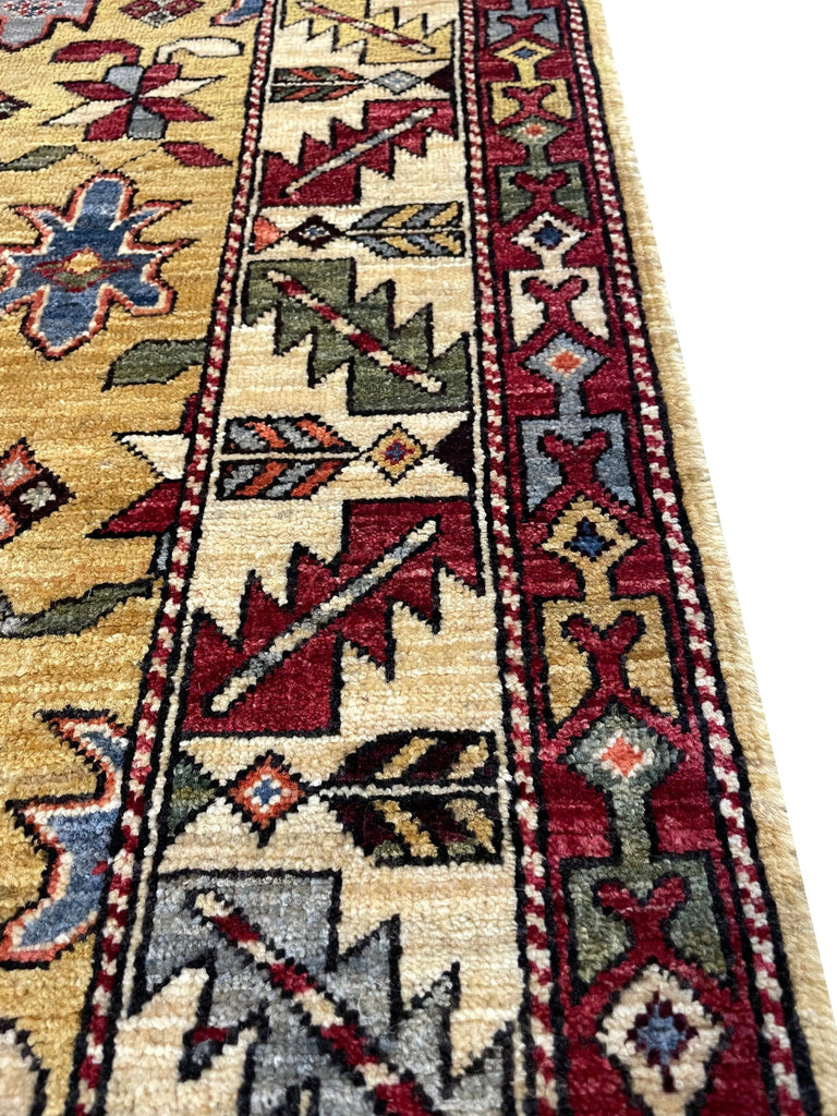 2'7"x7'11" Afghan-Kuba Hand Knotted