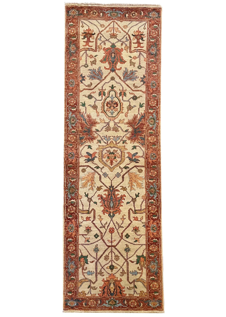 2'7"x8' Fine Indo-Tabriz Hand Knotted