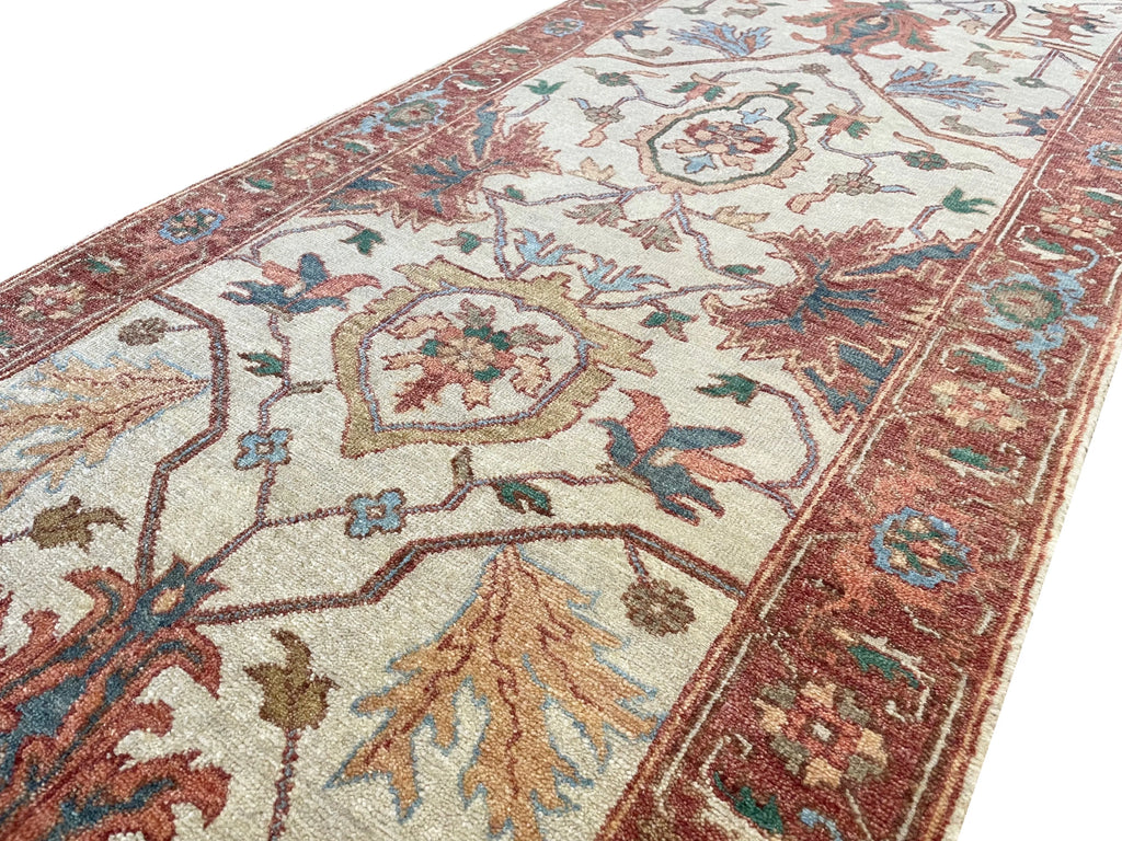 2'7"x8' Fine Indo-Tabriz Hand Knotted