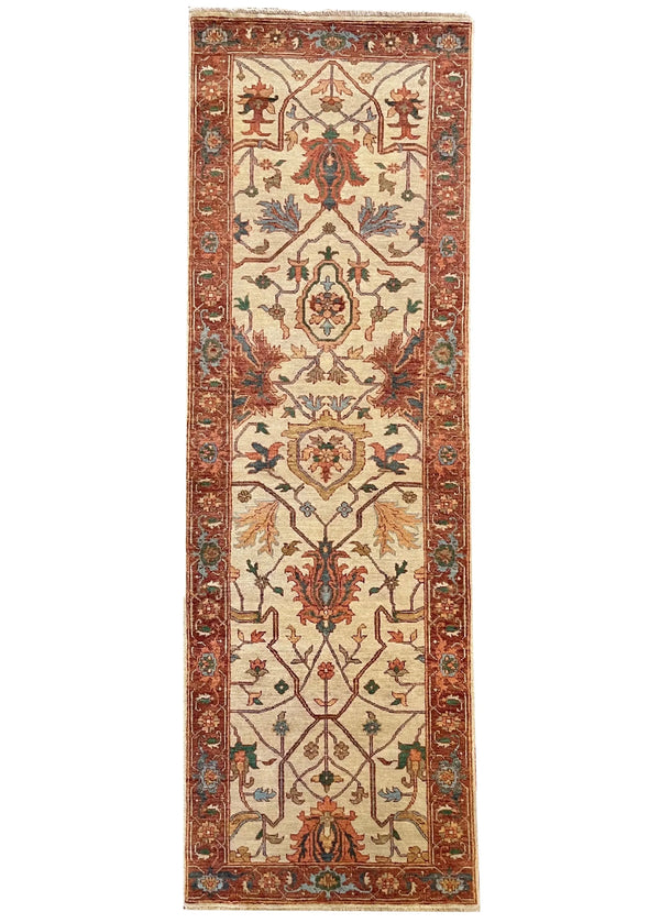 2'7"x8' Fine Indo-Tabriz (s) Hand Knotted