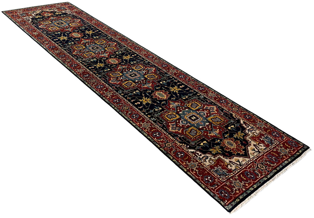 2'8"x10'1" Heriz Hand Knotted