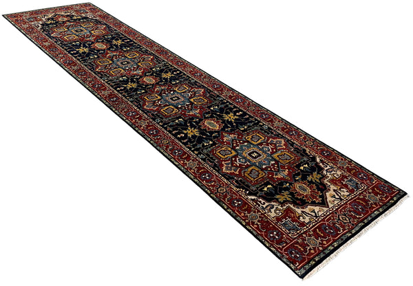 2'8"x10'1" Heriz Hand Knotted