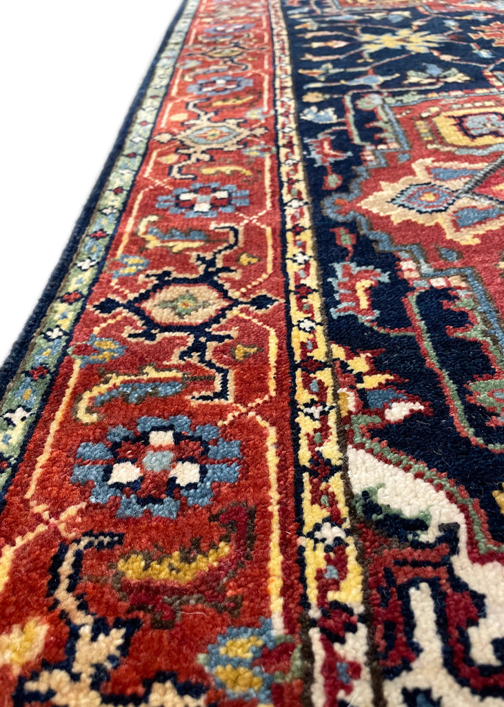 2'8"x10'1" Heriz Hand Knotted