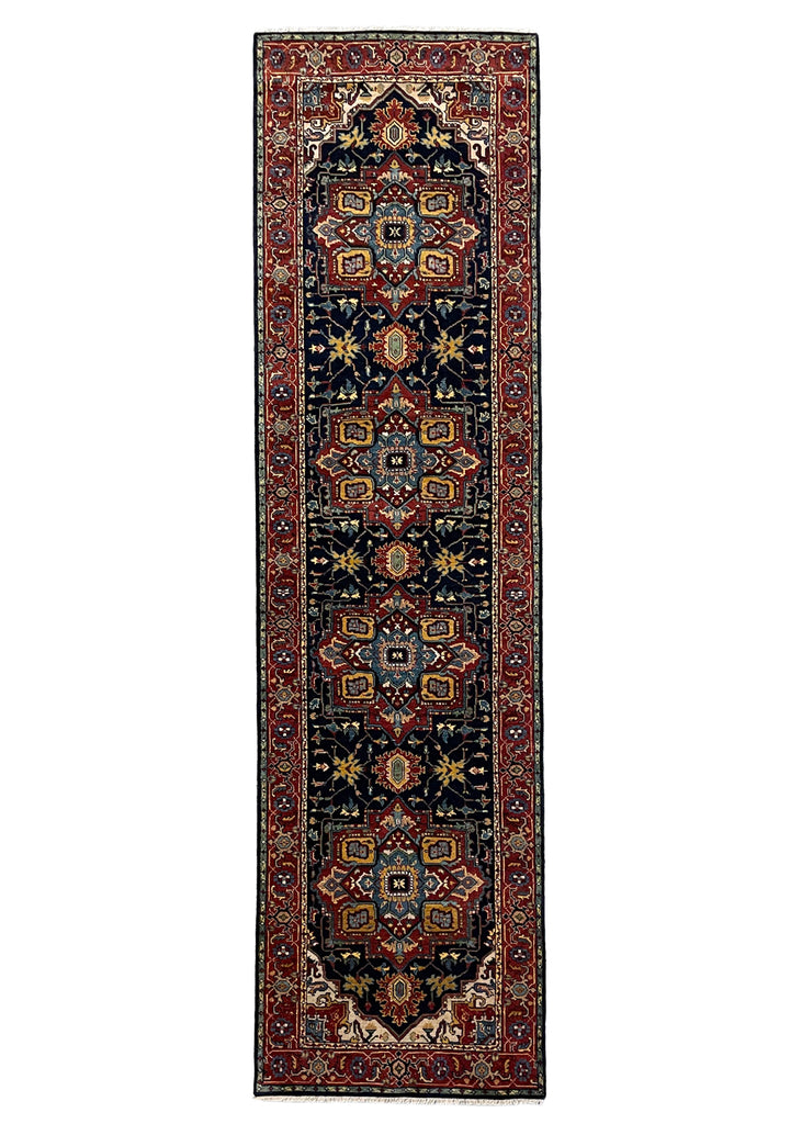 2'8"x10'1" Heriz Hand Knotted