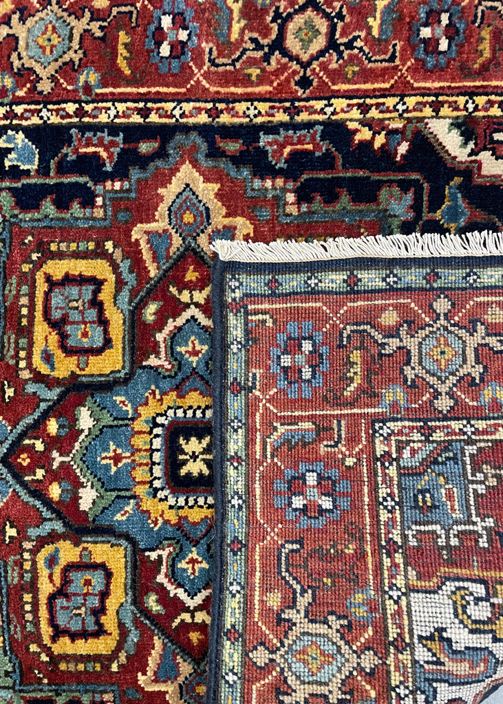 2'8"x10'1" Heriz Hand Knotted