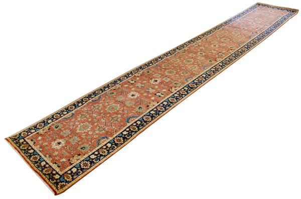 2'8"x16' Indo-Tabriz Hand Knotted
