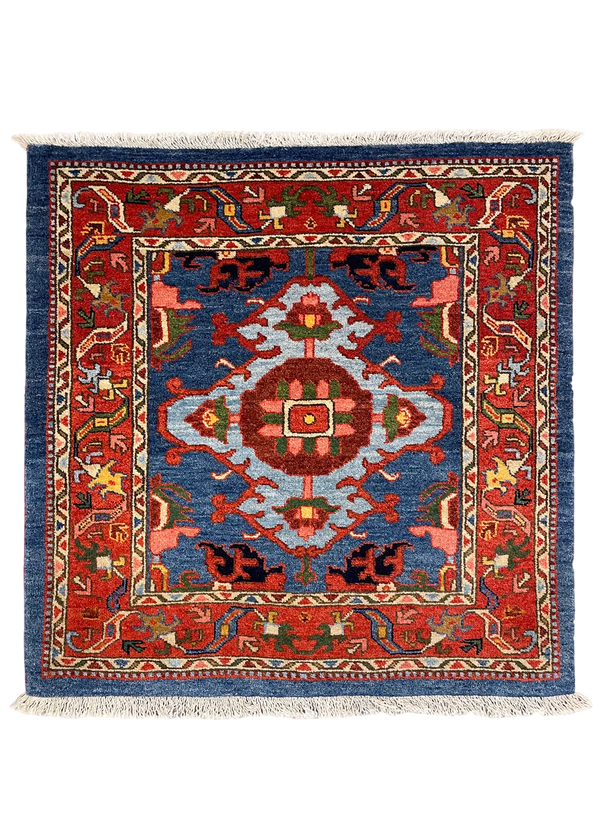 2'8"x2'8" Heriz Hand Knotted