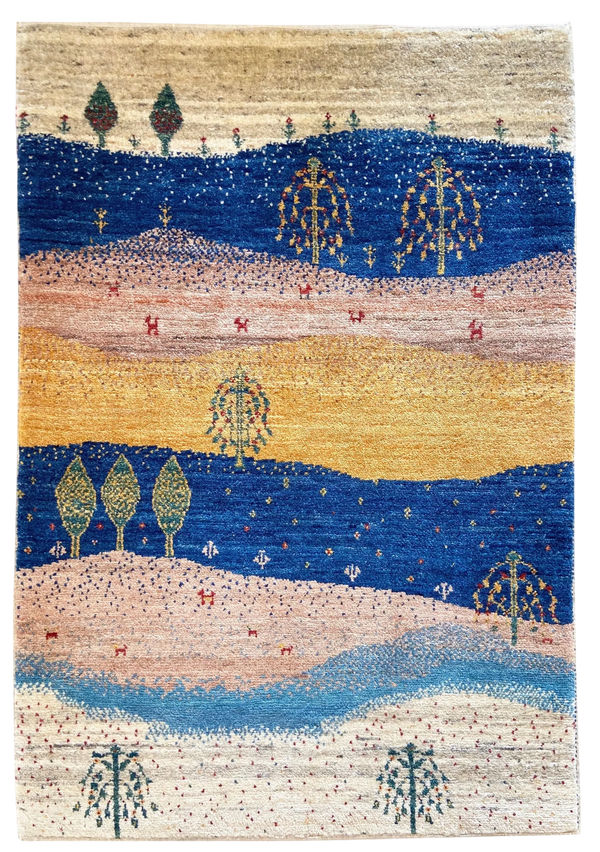 2'8"x3'10" Kashkuli Hand Knotted