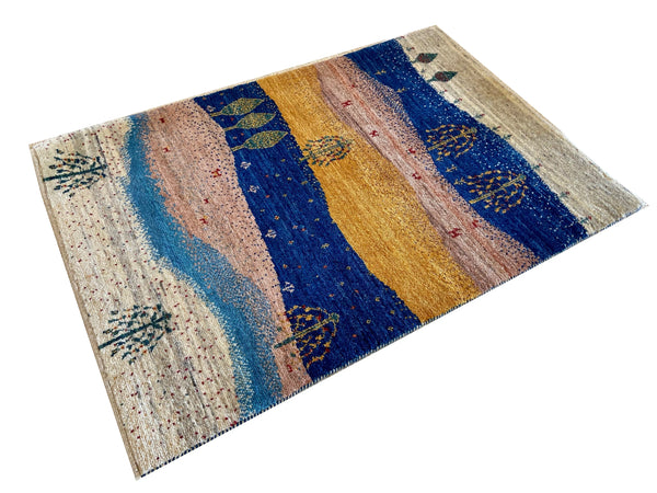 2'8"x3'10" Kashkuli Hand Knotted