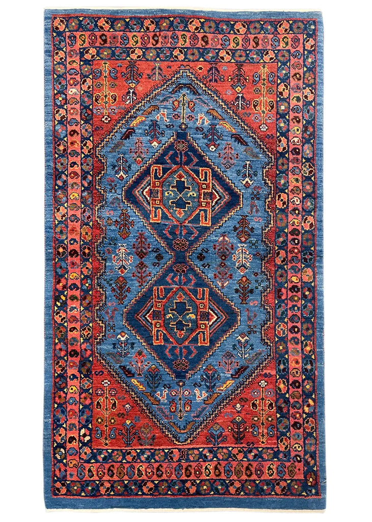 2'8"x4'10" Qashqai Hand Knotted