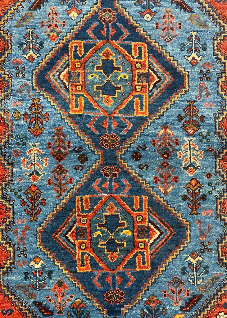 2'8"x4'10" Qashqai Hand Knotted