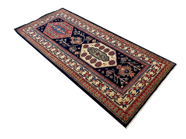 2'8"x5'10" Afghan-Shirvan Hand Knotted