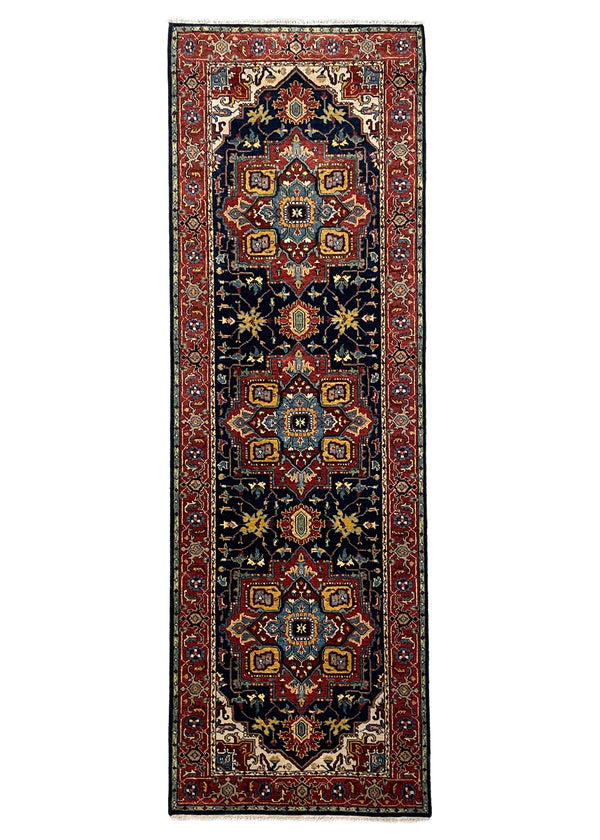 2'8"x8'2" Heriz Hand Knotted