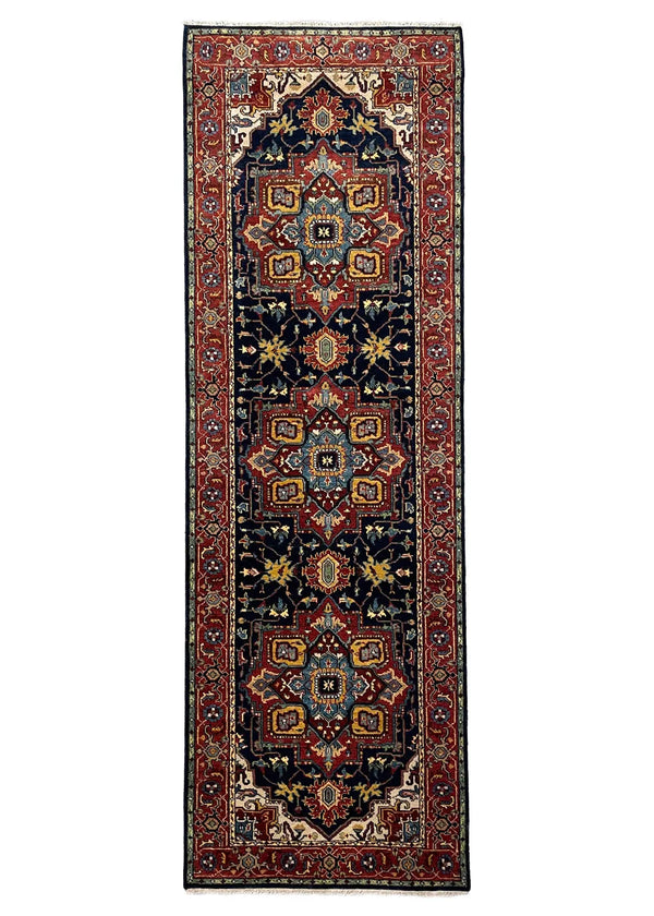 2'8"x8'2" Heriz Hand Knotted