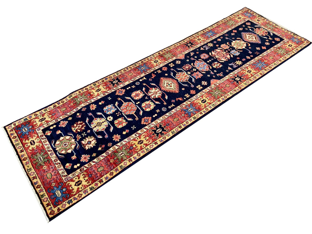 2'8"x8'4" Aspen Blue (s) Hand Knotted