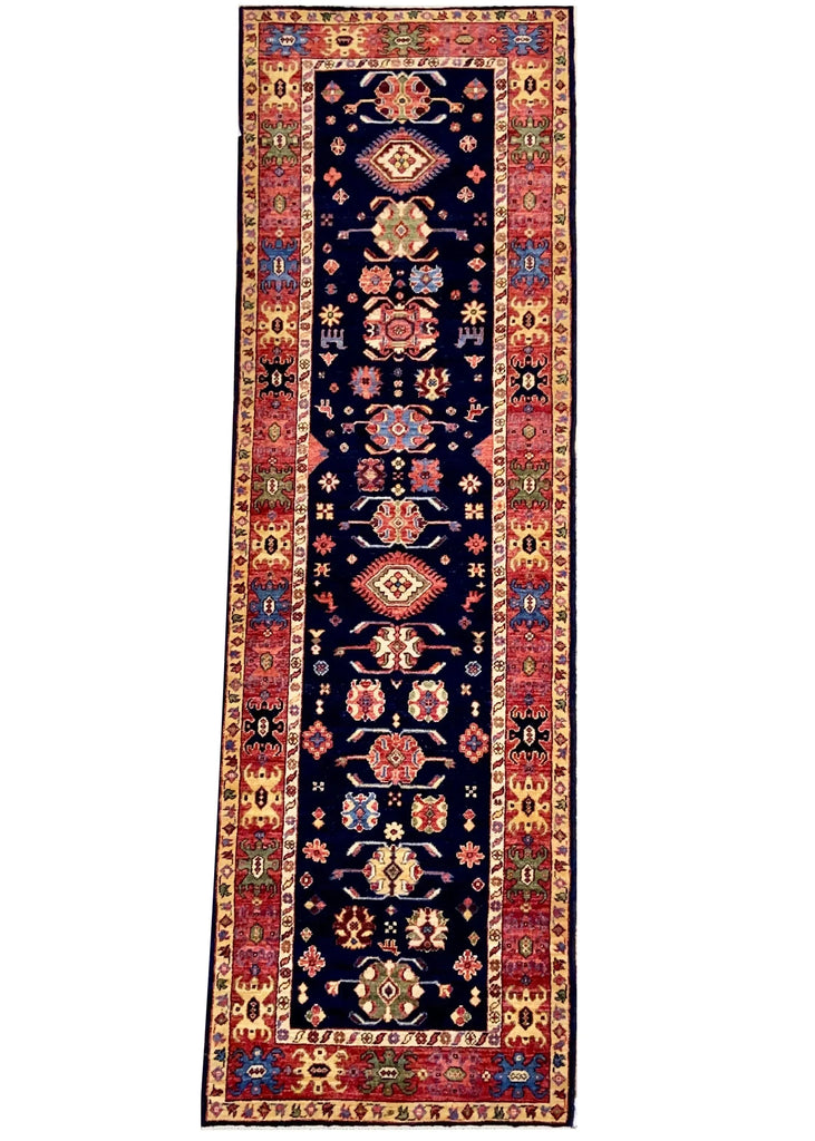 2'8"x8'4" Aspen Blue (s) Hand Knotted