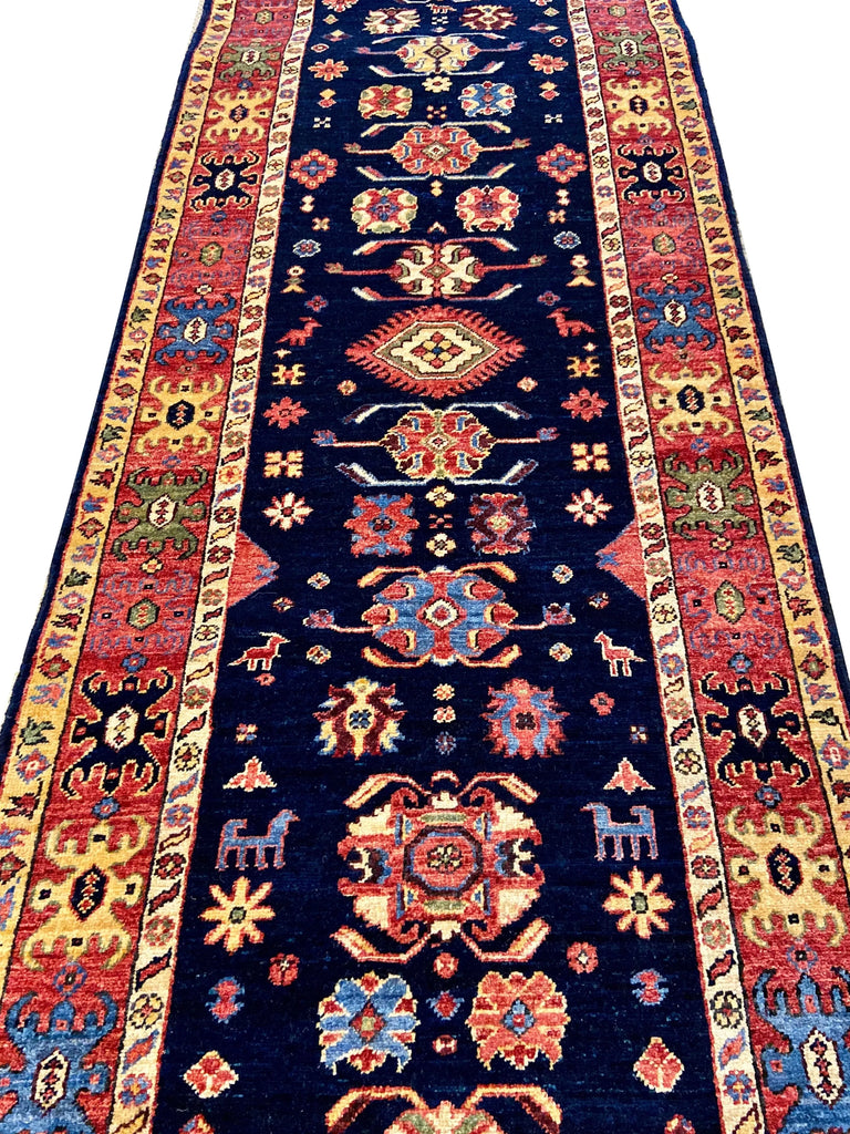 2'8"x8'4" Aspen Blue (s) Hand Knotted