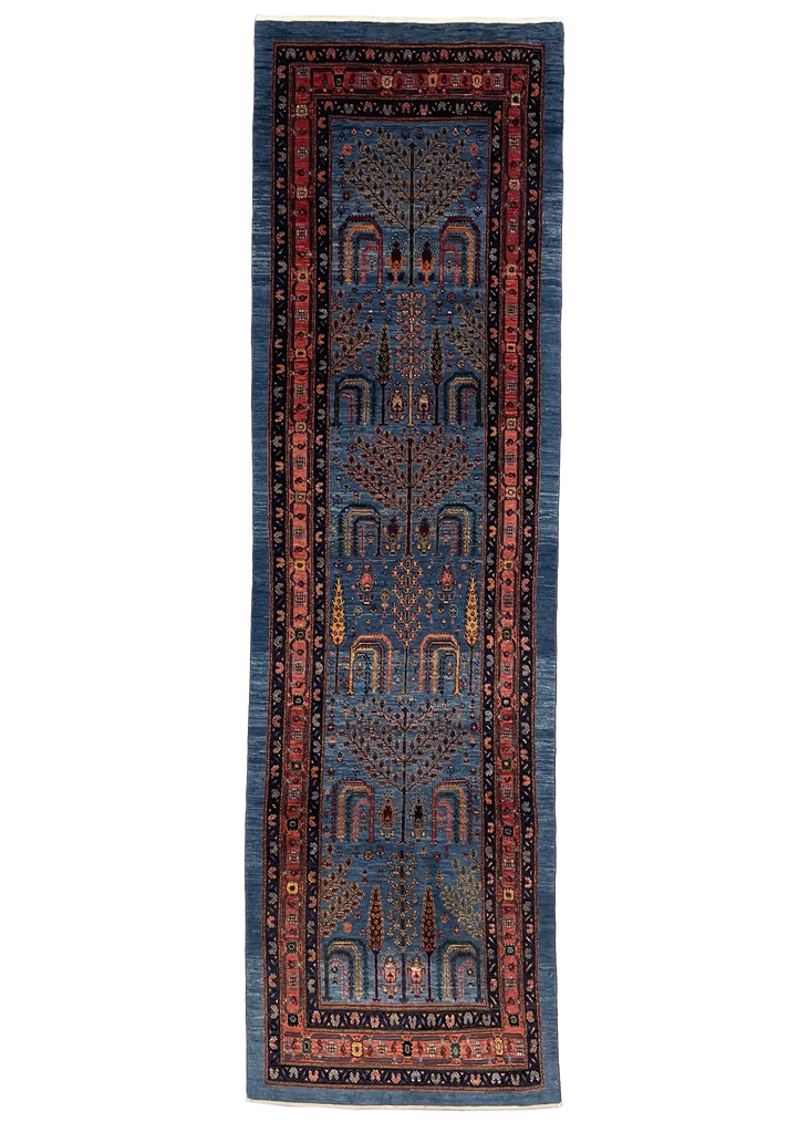 2'8"x9'4" Khamsefbaf Hand Knotted