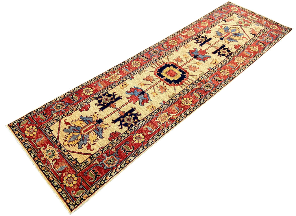 2'8"x9' Afghan-Heriz Hand Knotted