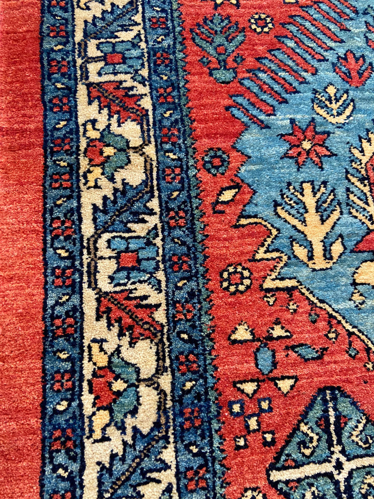 2'9"x10'1" Karaja Hand Knotted