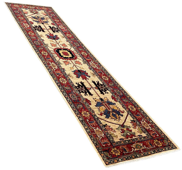 2'9"x10'3" Heriz Hand Knotted