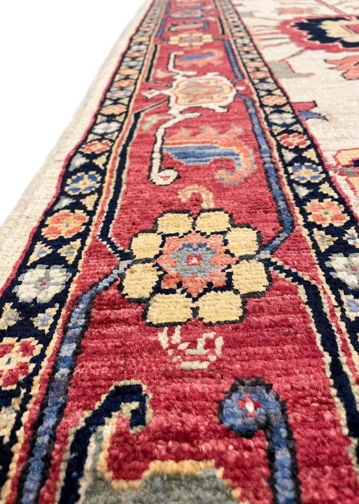 2'9"x10'3" Heriz Hand Knotted