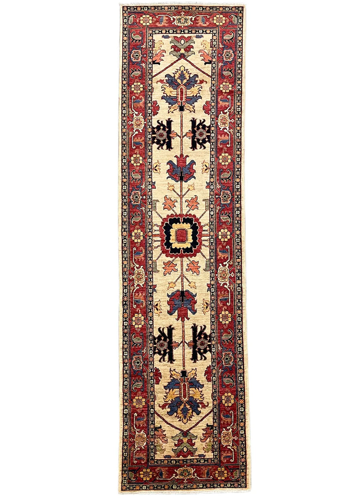 2'9"x10'3" Heriz Hand Knotted