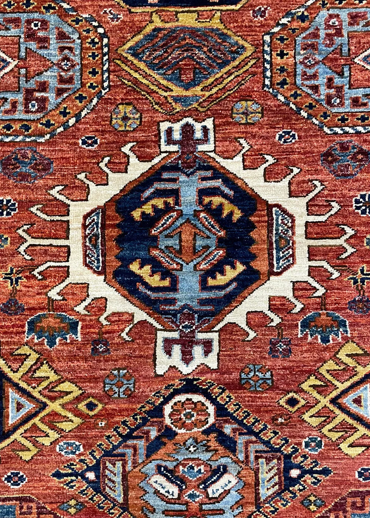 2'9"x10'9" Karaja Hand Knotted
