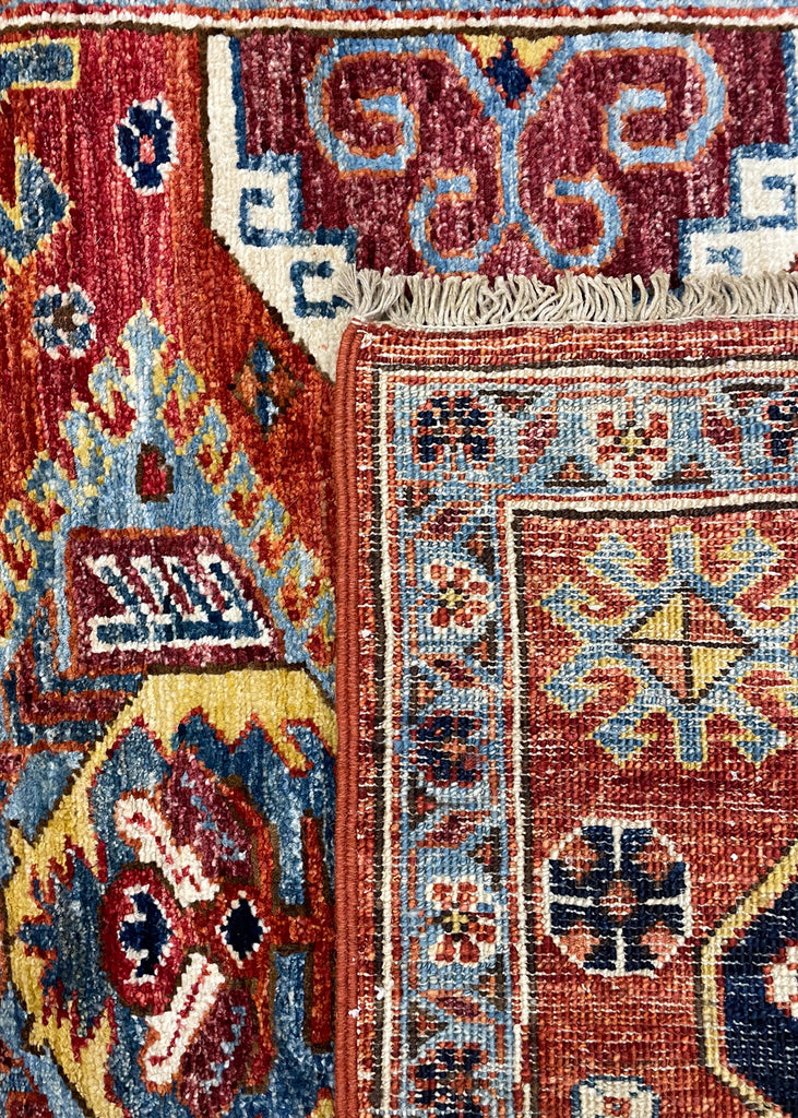 2'9"x10'9" Karaja Hand Knotted